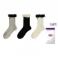 [3 Pack]Black/White/Heather Gray