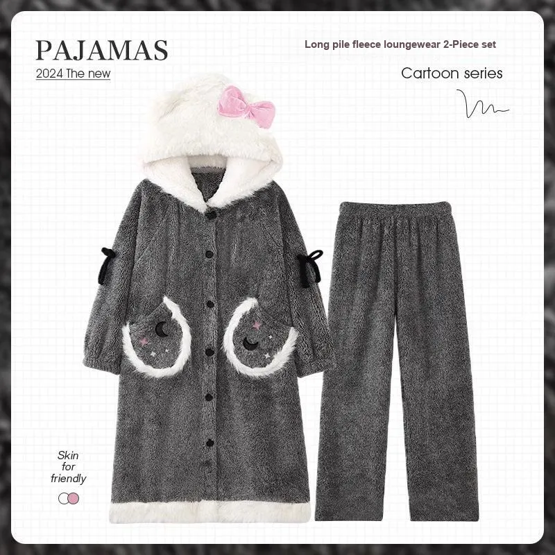 O'MESIK Pajama Set Women's Dark Gray-1
