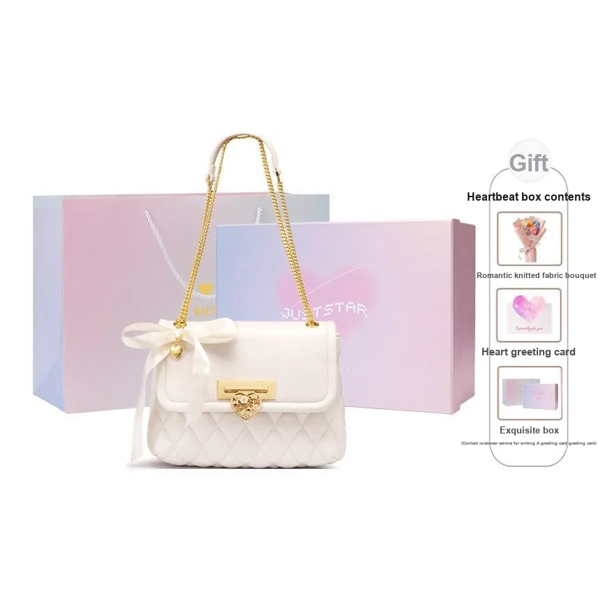 JUST STAR Synthetic Leather Portable Crossbody Underarm Shoulder Bag Regular Women's White/Black/Pink