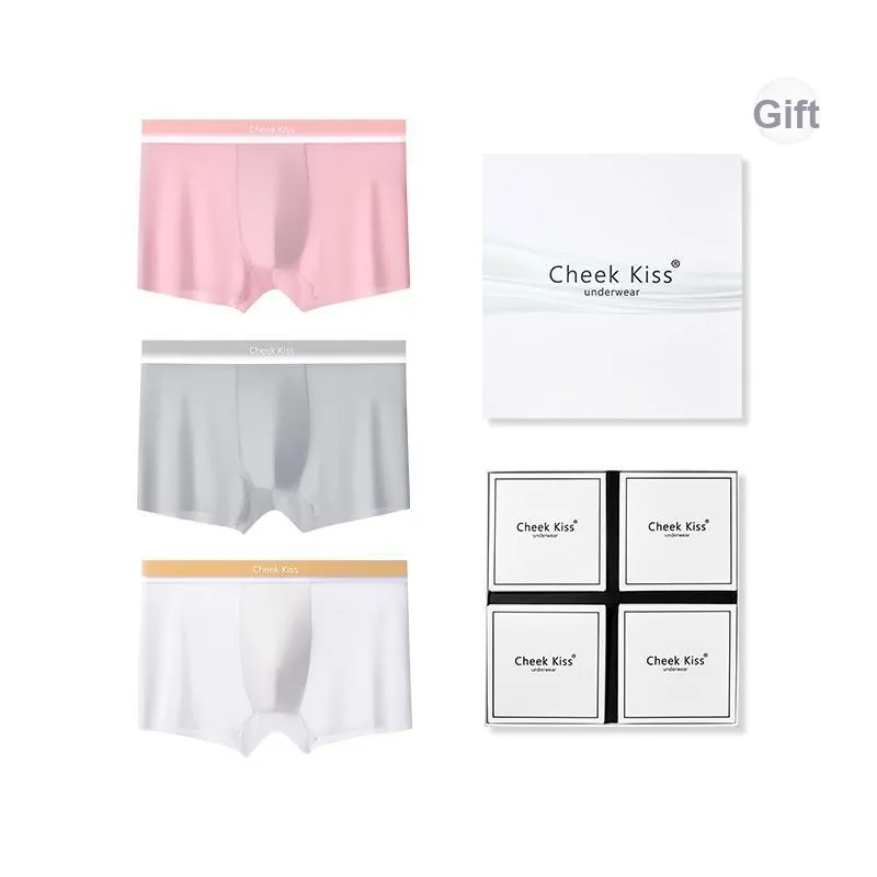 Cheekkiss Underwear Gift Box Men's Extra Thin Breathable Boxer Shorts Comfortable Four Way Stretch Shorts-15