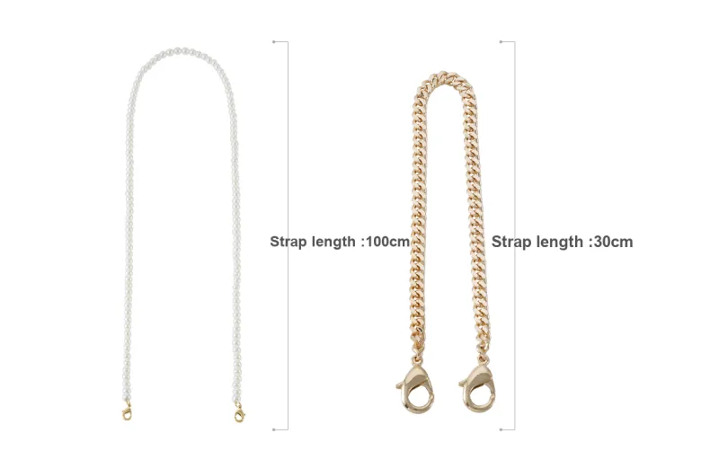Lan Bao Fan Alloy, Metal Bag Strap Women's Gold Tone-46