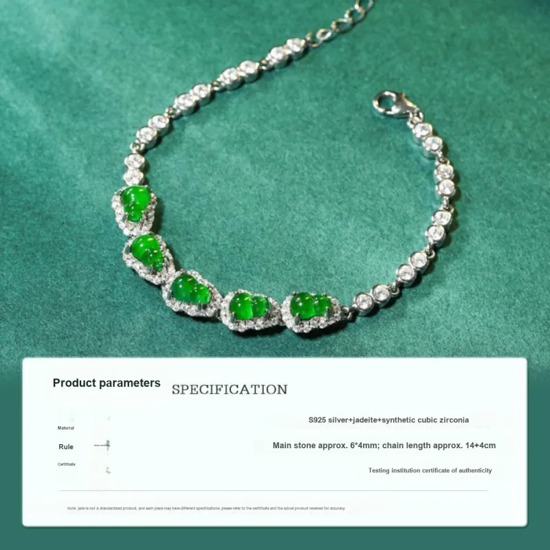 PEARL QUEEN Glutinous Jade Jadeite Bracelets Unisex-1