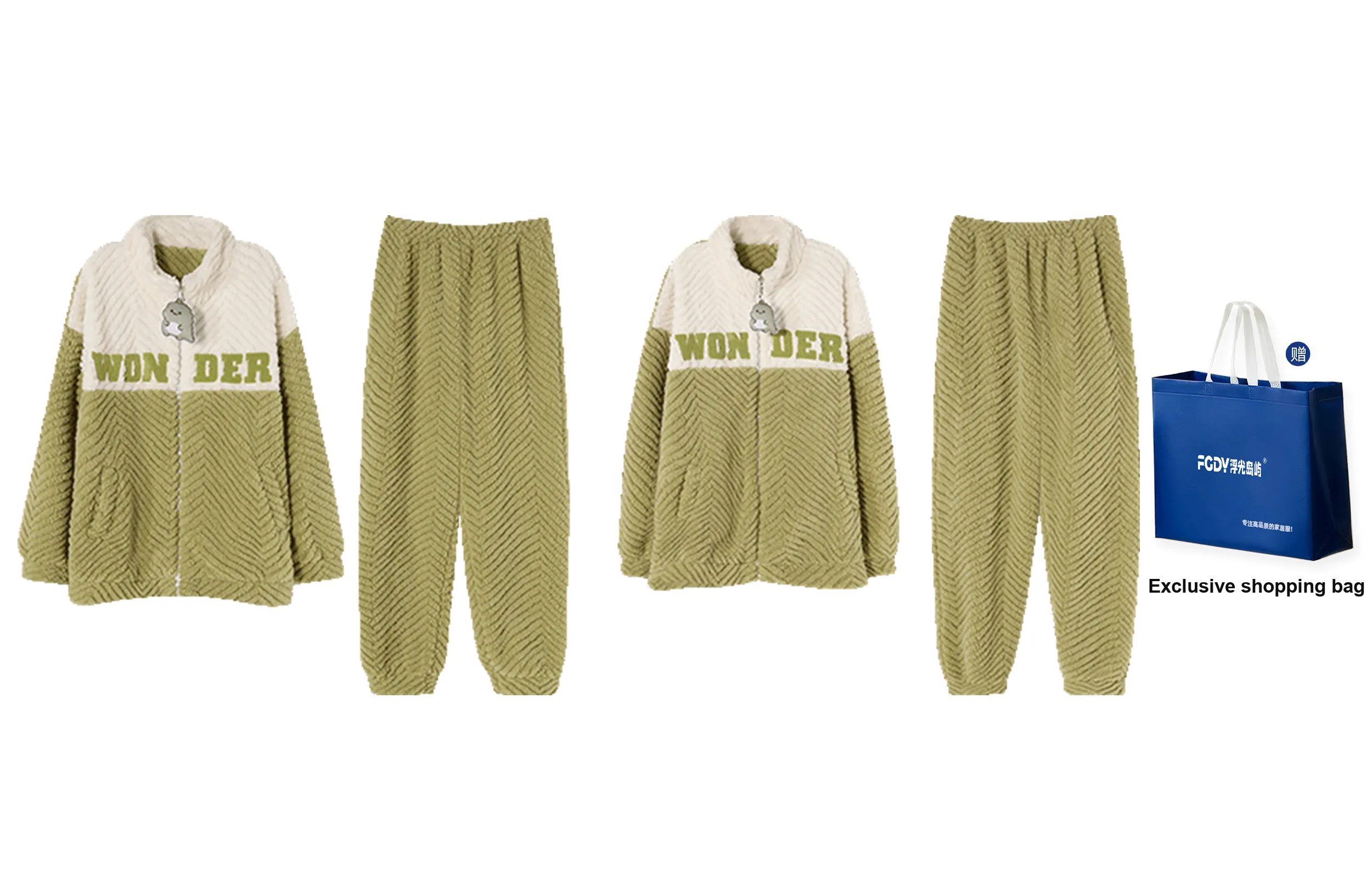 Floating light islands Unisex Pajama Sets