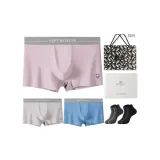 Solid Color 3 Pack (Bean Pink+Gray+Blue Gray)+2 Pack Socks+Shopping Bag