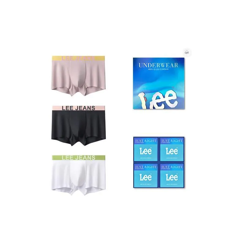 Lee 60 Pcs Tencel Modal Fabric 7A Antibacterial Mulberry Silk Gusset Men's 3 Pack Gift Box Set-10