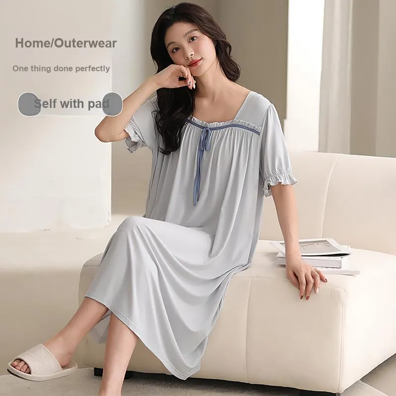 MADALLO Nightgown Women's Dusty Blue-4