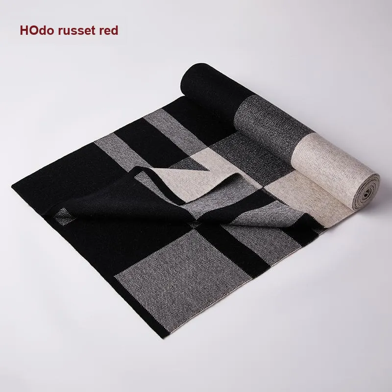 Red bean Knit Scarves Men-22