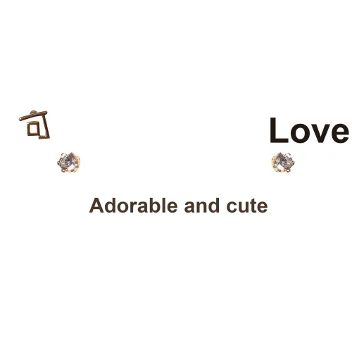 VIVIWELL Смешанный материал Серьги-гвоздики Розово-золотой Женские