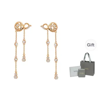 YPYN S925 Silver Stud Earrings Women's Rose Gold
