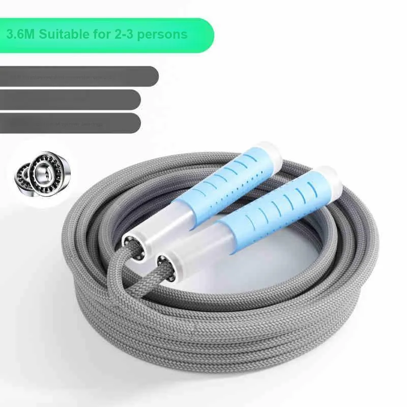YUEDONG Casual Entertainment Mechanical Counting Jump Ropes Teenagers Woven Rope, Silicone Controller Gray-1