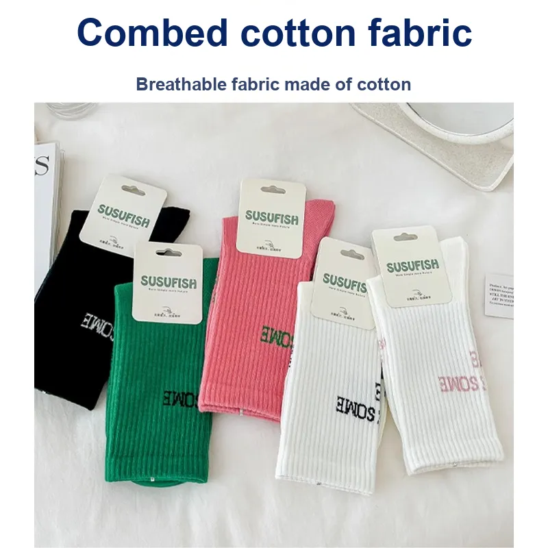 LUOLIAN Knee High Socks Women's 5 Pack-3