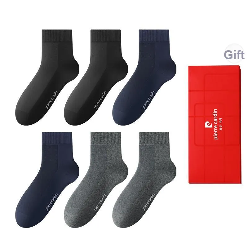PIERRE CARDIN Mid Calf Socks Men's 6 Pack Box Included-2