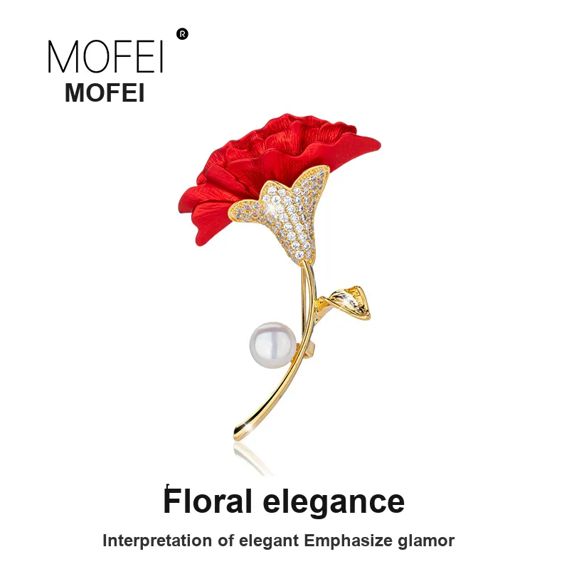 Mofei Freshwater Pearl Brooches Women's-3