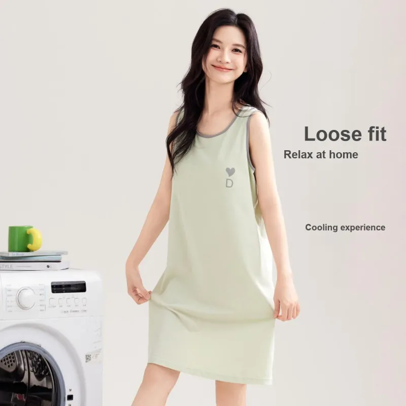 Urban Beauty Nightgown Classic Color Block Skin Friendly Breathable Women's-14