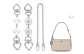 [Silver]White Four-Leaf Clover+Cherry Blossom Extender Chain+Decorative Chain