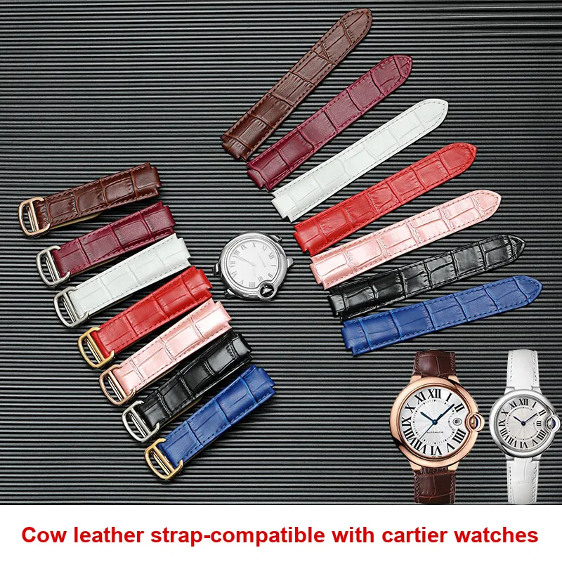 Gangjue Cartier Compatibility Watch Band Genuine Leather Material-59