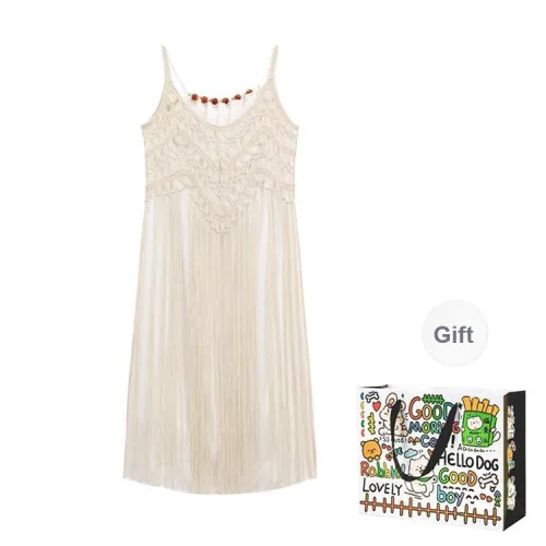OURUOKE Slip Dresses Women's Cover Up+Inner Dress Shopping Bag Included