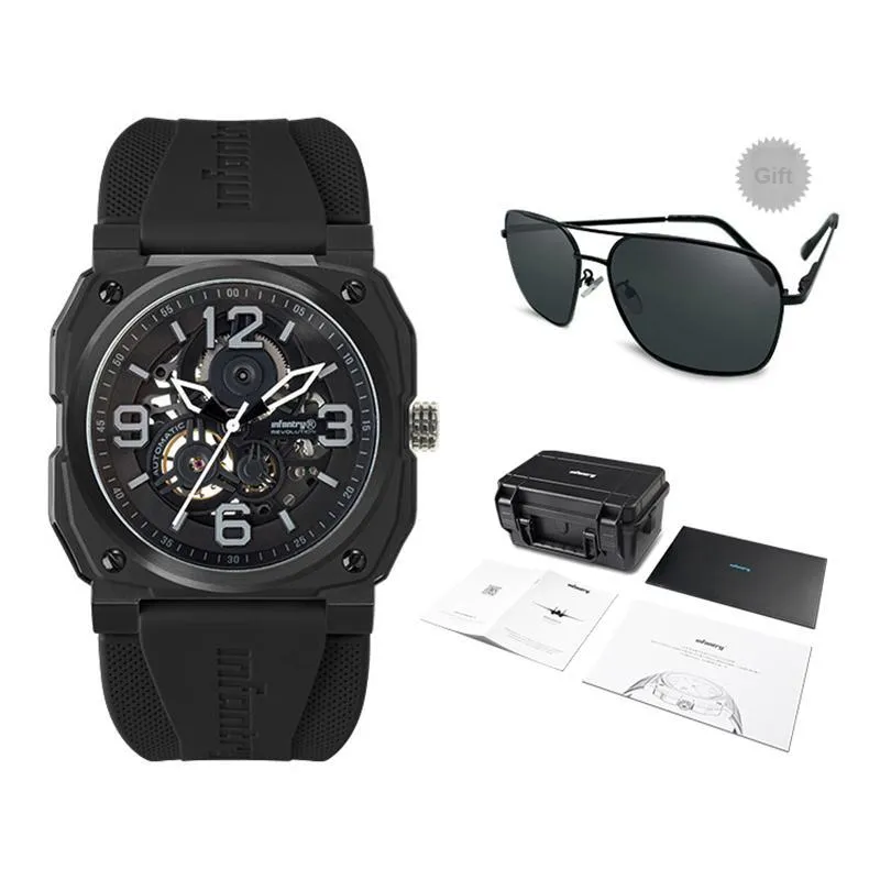 INFANTRY Pioneer Collection Automatic Mechanical Movement Watch Men's Watches Black Dial-1