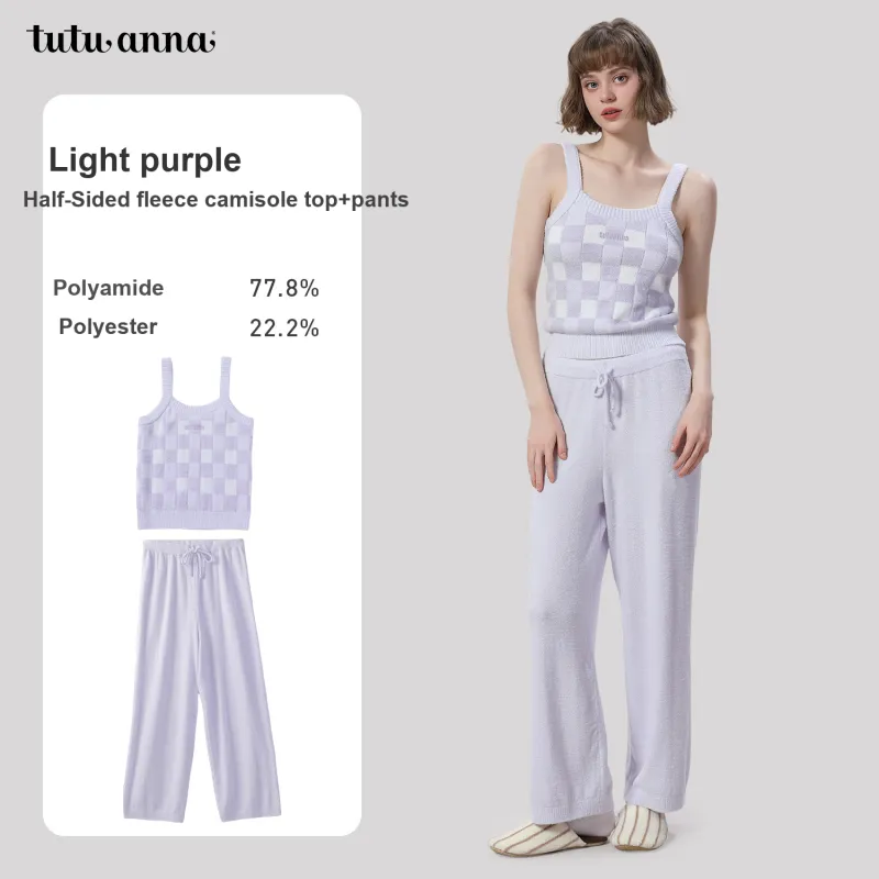 Tutuanna* Pajama Set Women's Light Purple-2
