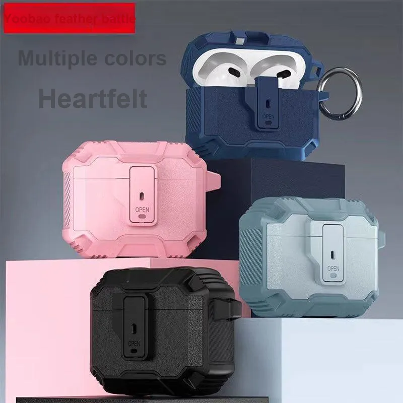 Yoobao Compatibility AirPods4 TPU Automatic Lid Fully Enclosed Impact Resistant Headphone Cases-5