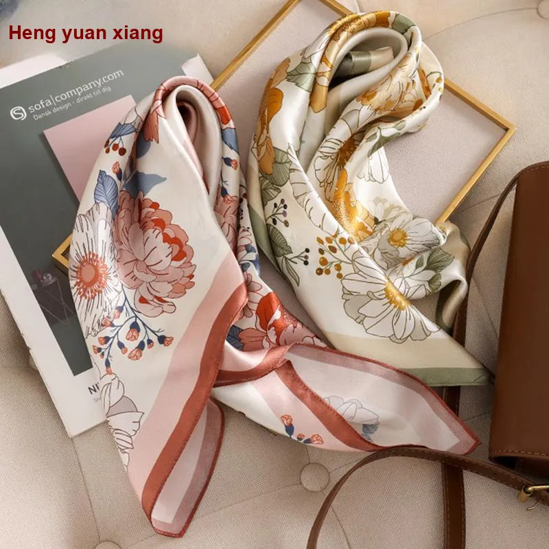 H YXIANG Silk Scarves Women's-3