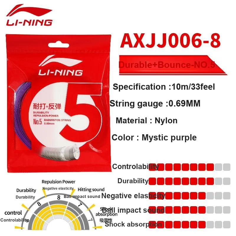 LiNing Badminton Racket Strings Xuancai Purple-1