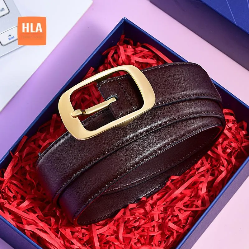 HLA Cow Leather Belts Women's Width 2.9cm-6