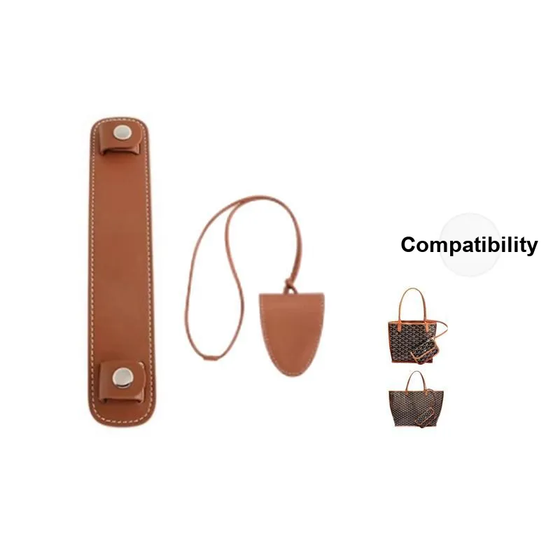 Jingxi Leather Bag With Dog Tooth Magnetic Anti Theft Clip Pendant Bag Accessory Women's Brown/Multicolor