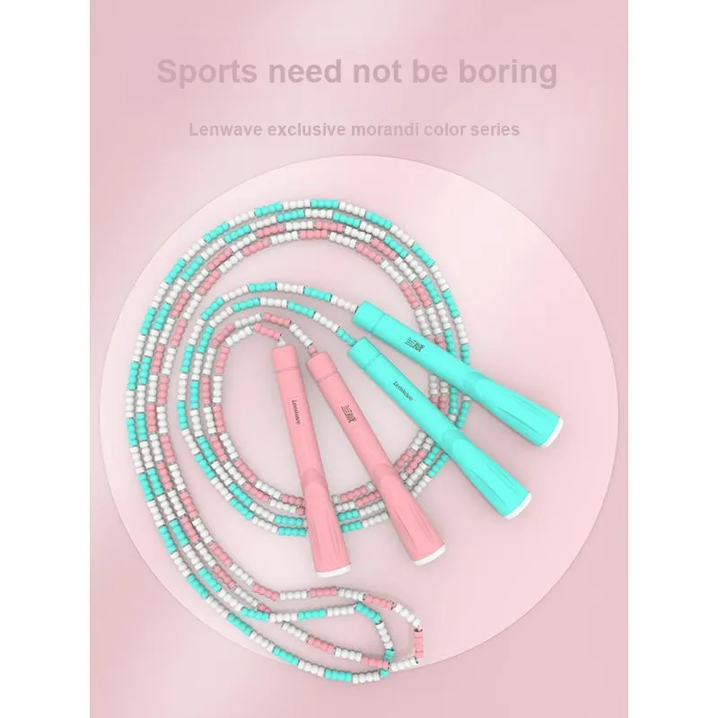 LENWAVE Fitness Training Non Countable Jump Ropes Students Handle Material PP Rope Material TPE 2.8m-4