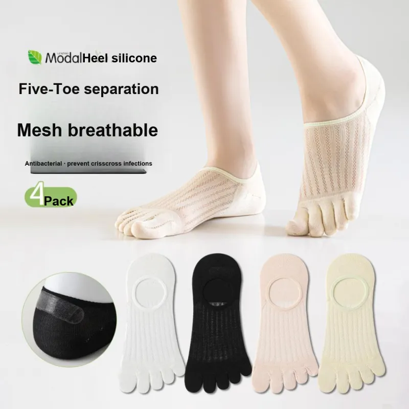 AUGUST No Show Socks Women's 4 Pack-1