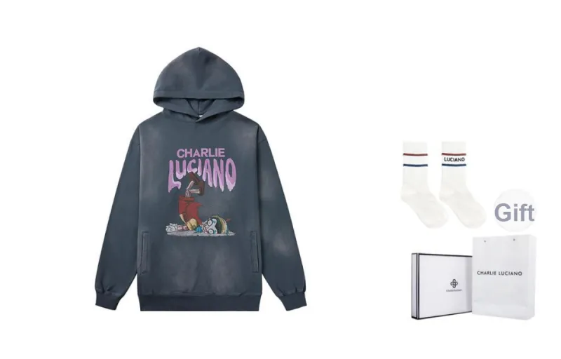 Charlie Luciano Sweatshirt Unisex Dark Gray-0