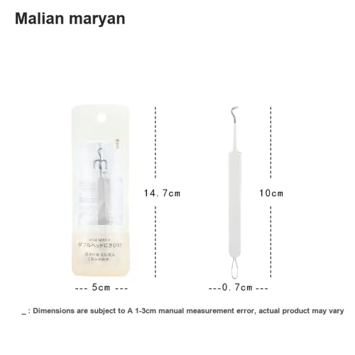 Malian Press Ring Acne Needle Tool Dual Head Cell Clip Blackhead And Pimple Removal Tool