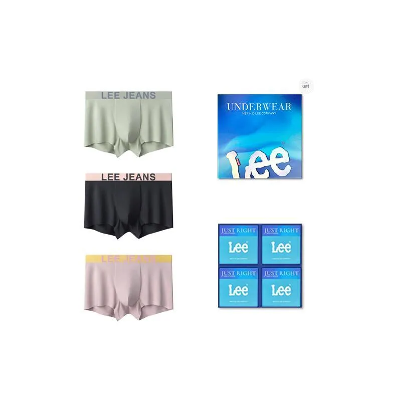 Lee 60 Pcs Tencel Modal Fabric 7A Antibacterial Mulberry Silk Gusset Men's 3 Pack Gift Box Set-8
