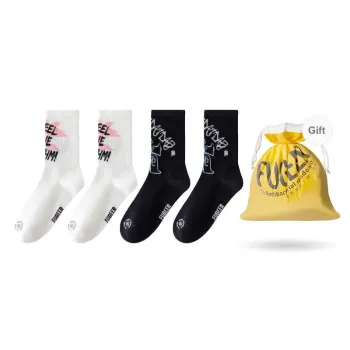 FUGEER Mid Calf Socks Women's 4 Pack