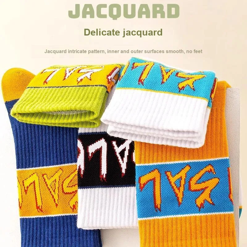 LUOLIAN Mid Calf Socks Unisex 5 Pack-17