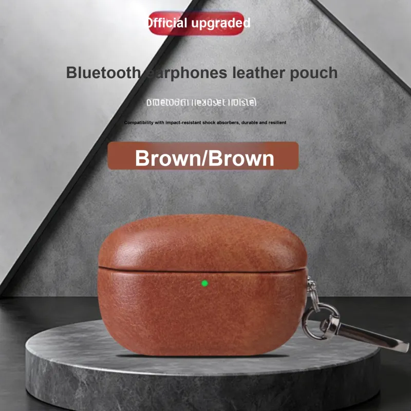 Antey Sony WF 1000XM5 High Quality Oil Resistant Leather Texture Impact Resistant Anti Loss Vintage Bag Headphone Cases-1