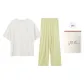 Ecru-Women's-Short-Sleeved Shirt and Pants