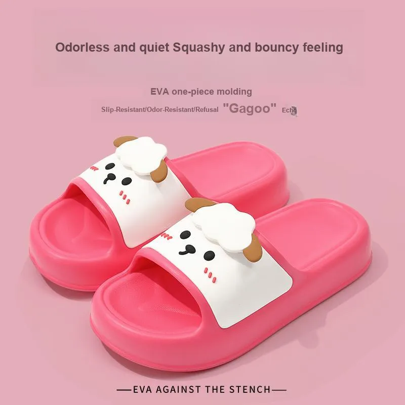 Foot Recreation Summer Comfortable Soft Noise Reducing Cute Lamb Slippers, Home Slippers, Couple Same Style-6