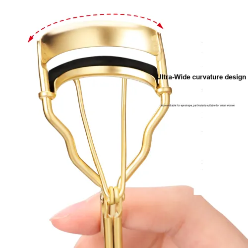 KOOBAPLUS Plated 24K Gold Ultra Wide Angle Natural Curling Clip Eyelash Curlers Long Lasting Beginner Friendly