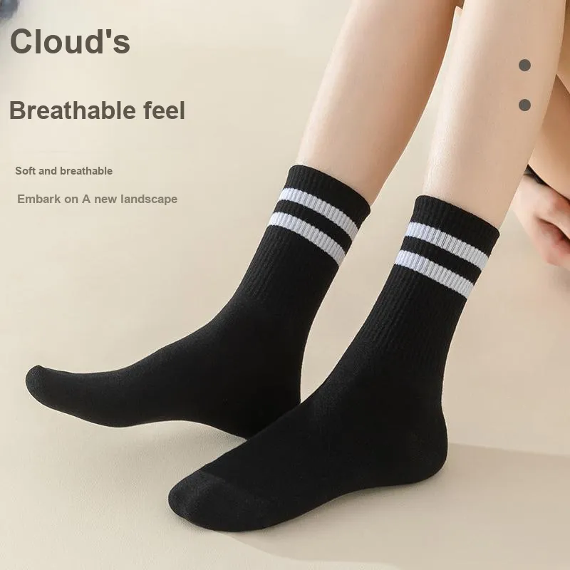 MIIOW Trend Party Series Mid Calf Socks Women's Shopping Bag 5 Pack-3