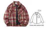 2 Pack (Burgundy Coat+Random Shirt)