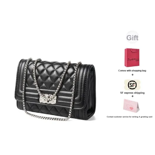 Joy Mario Lambskin Текстура Мода Текстура Практичный Легкий Коммутирование Стандартный Женский Полночь Черный Молочный Белый