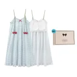 Sky Blue 202346A (with Pads) Camisole Dress