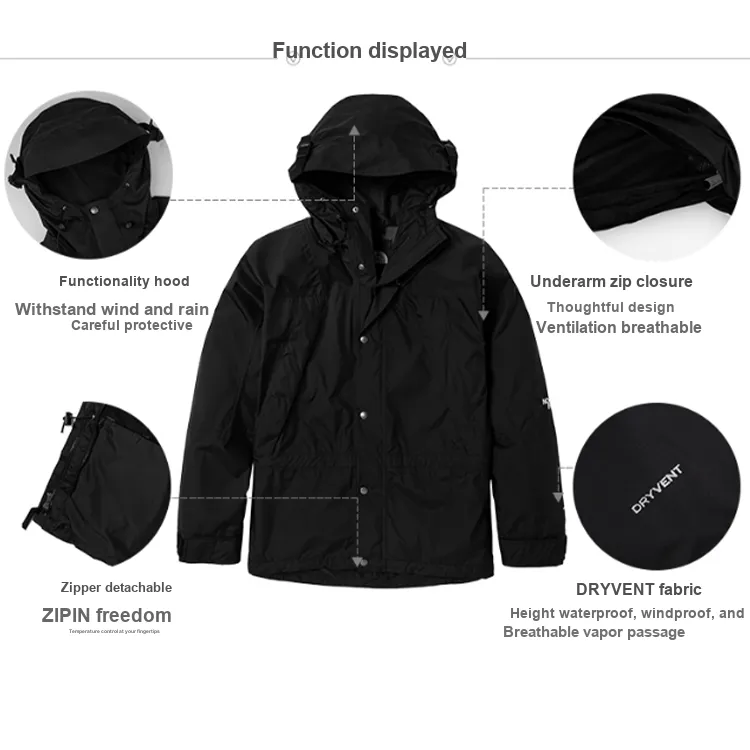 THE NORTH FACE Icon Windbreaker Jackets Unisex Black Yellow Multicolor-2