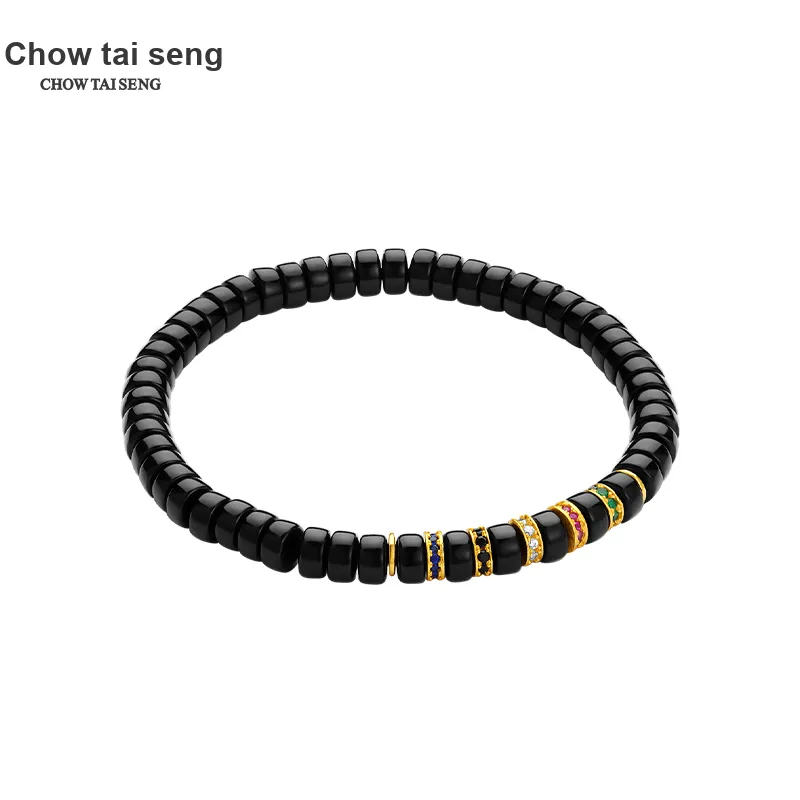 CHOW TAI SENG Agate Beaded Bracelet, New Year's Surprise Gift Unisex-6
