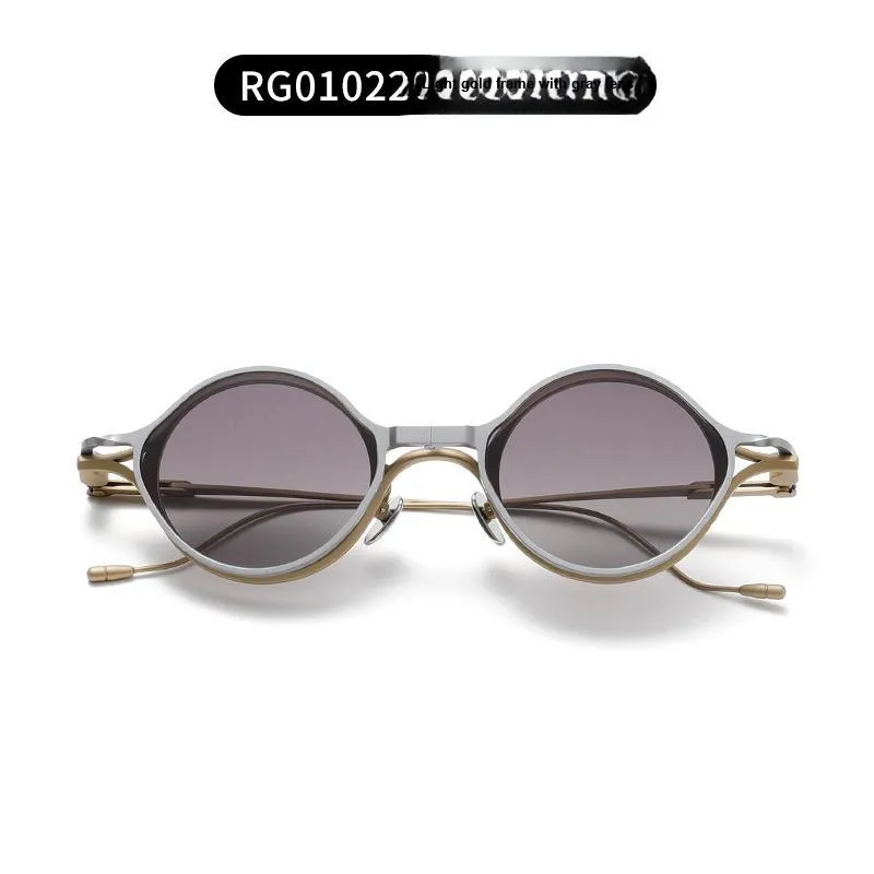 ROLLOTD Titanium Round Sunglasses Unisex-6