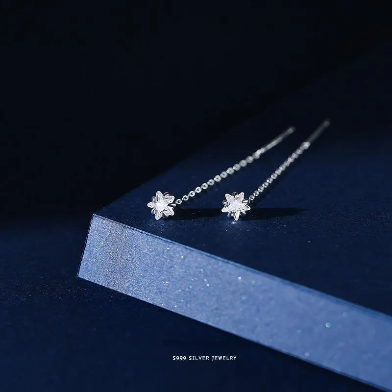 MCK 999 Fine Silver Drop Earrings Women's-1