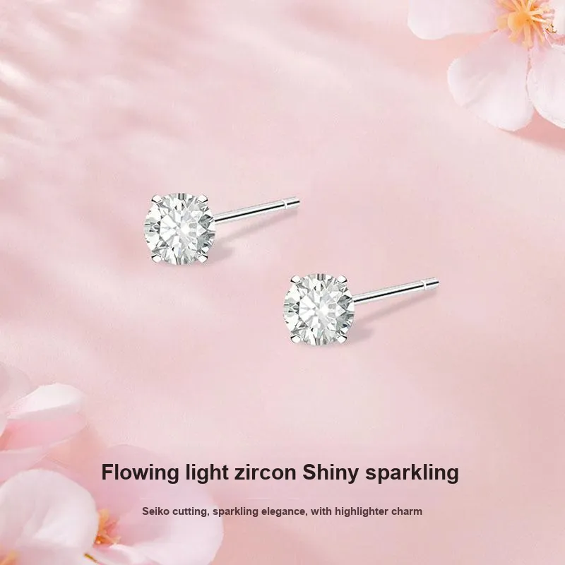 TRUE ME Sterling Silver Stud Earrings Unisex-2