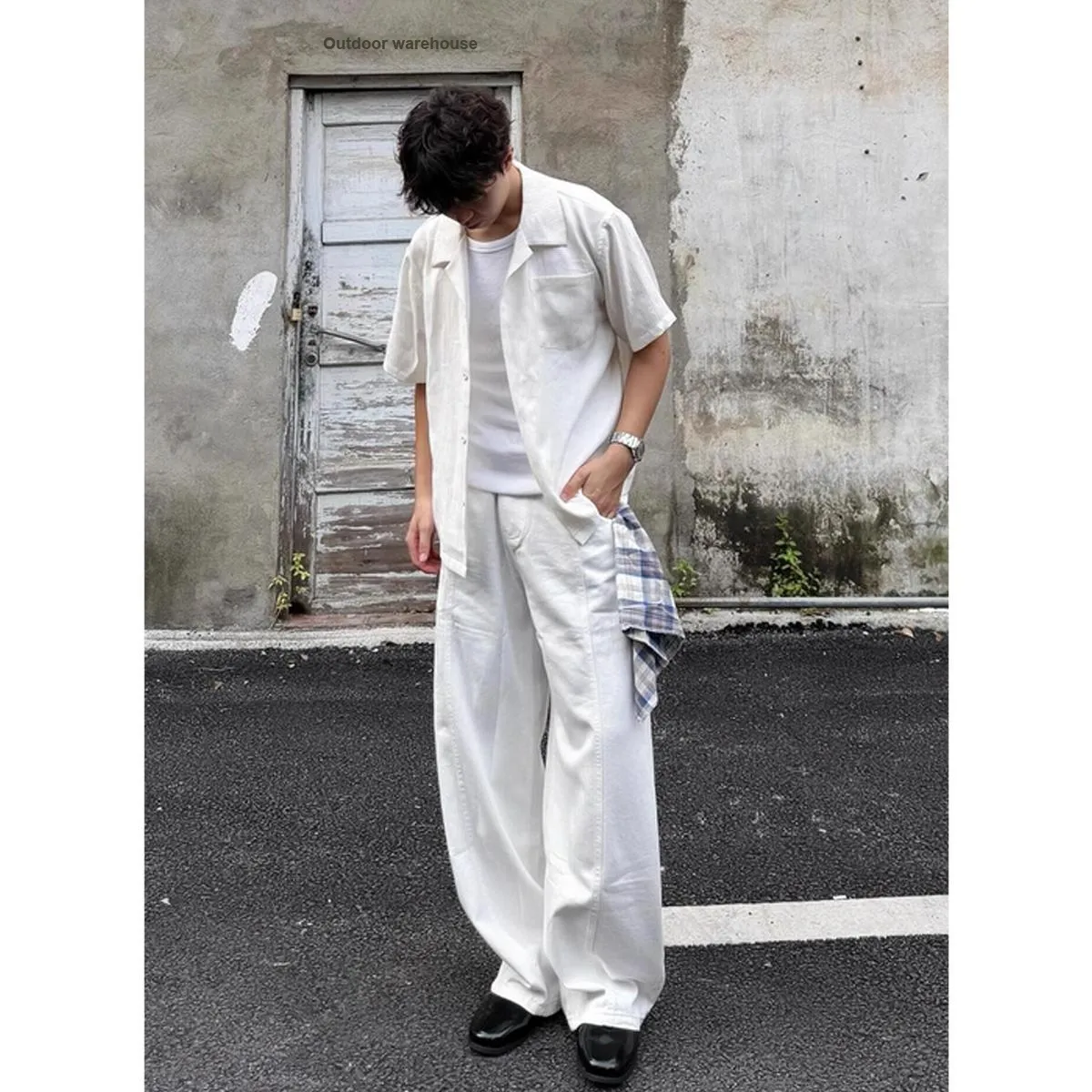 XUBAIHUO Белый Унисекс Повседневные Штаны