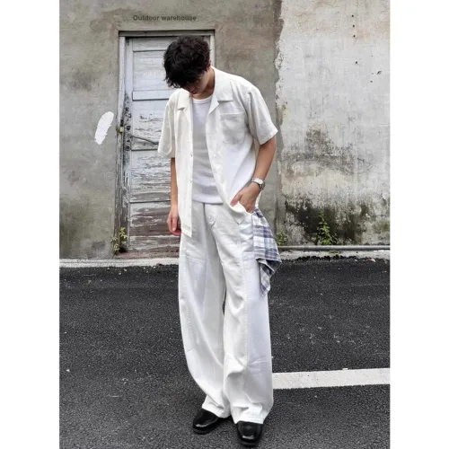 XUBAIHUO Белый Унисекс Повседневные Штаны